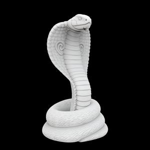 Coiled Cobra Snake Statue 3D Print Model