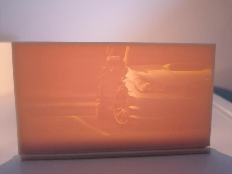 Lithophane picture Impreza STI hawkeye.