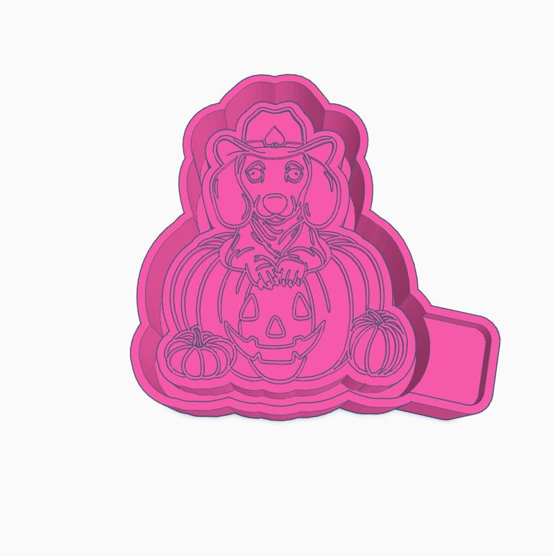 Western Dog Pumpkin Mold Housing STL