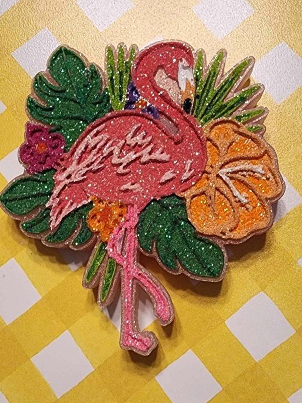 Floral Flamingo Freshie Mold - 3D Model Mold Box for Silicone Freshie Moulds