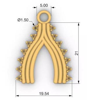 Wish bone pendant dije hueso de los deseos