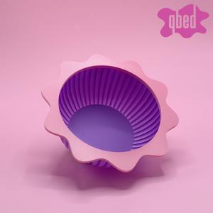 3D PRINTABLE PLASTIC FLOWER BOWL VASE