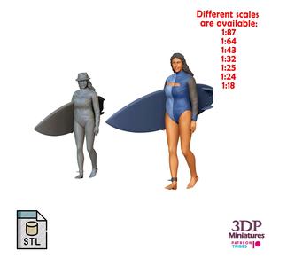 N4 SURFER WITH SURFBOARD