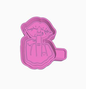 Middle Finger Kiss Mold Housing STL