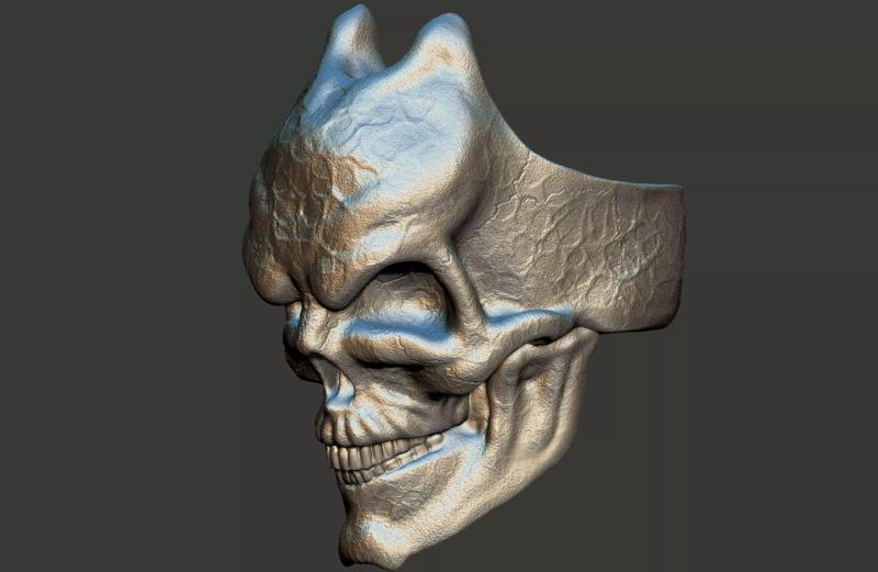 Skull ring  3d print model