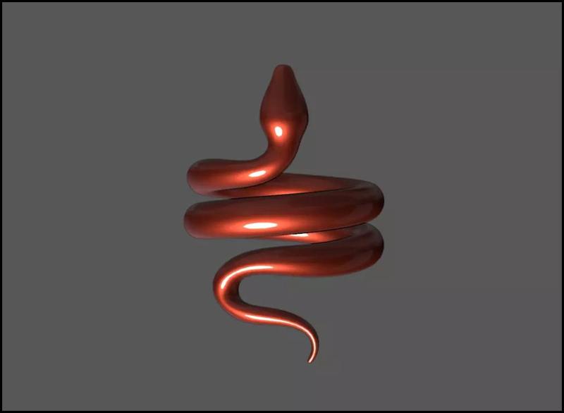 Snake Ring 3D Model Jewelry