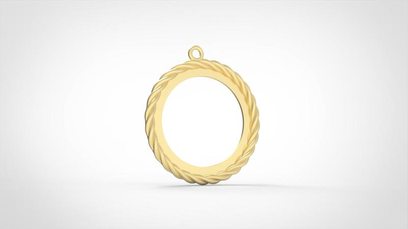 Medium round hollow cord round border