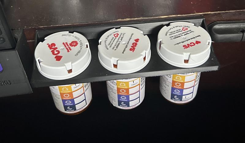 Pill Bottle Holder Shelf for Nightstand