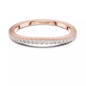 Soft Curved Round Cut Pave Diamond Wedding Band 3DM STL Video