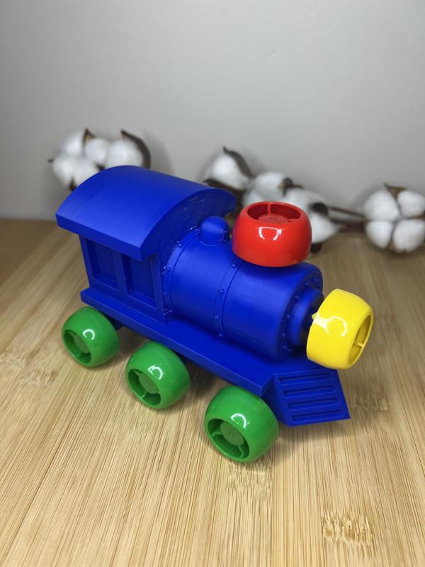 Toy Train, Montessori Baby Food Pouch Caps Toy SCREWING AND UNSCREWING (NUTS & BOLTS TOY)