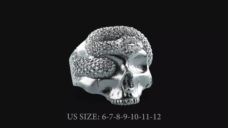 Skull Snake ring