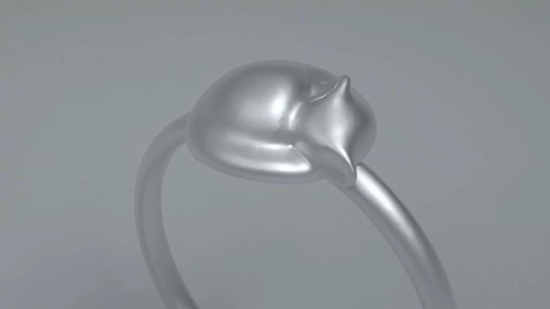 Sleepy Cat Ring Jewelry Adorable Cute gift