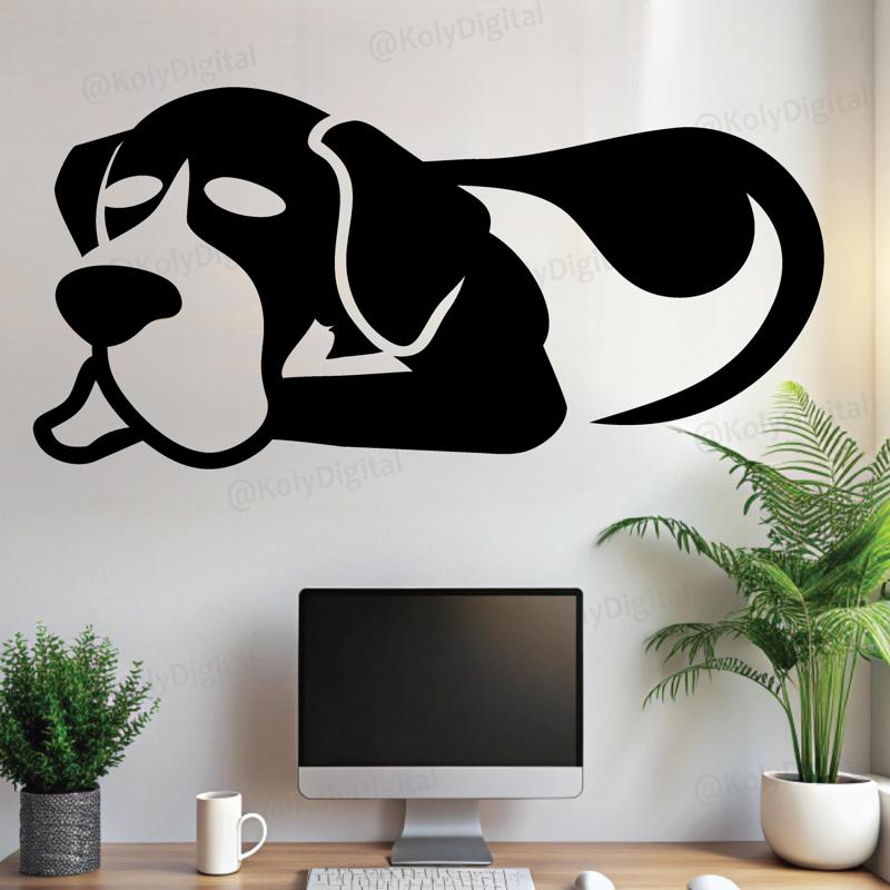 dog wall art sleping pose