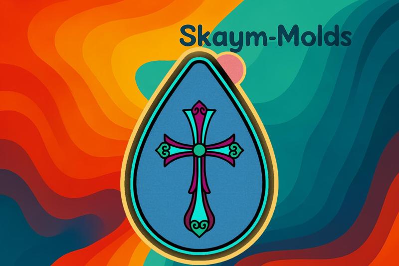 ✝️💧 Teardrop Cross Design Mold – Freshie, Ornament, Resin & Candle Mold