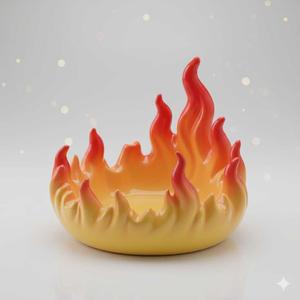 ashtray of flames of fire