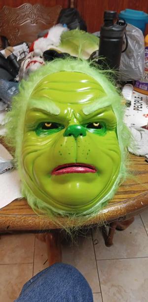 Grinch Mask face shell with led eyes