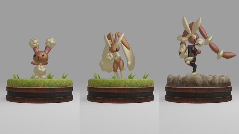 BUNDLE POKEMON BUNEARY - LOPUNNY - MEGA LOPUNNY