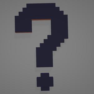 Pixelated question mark