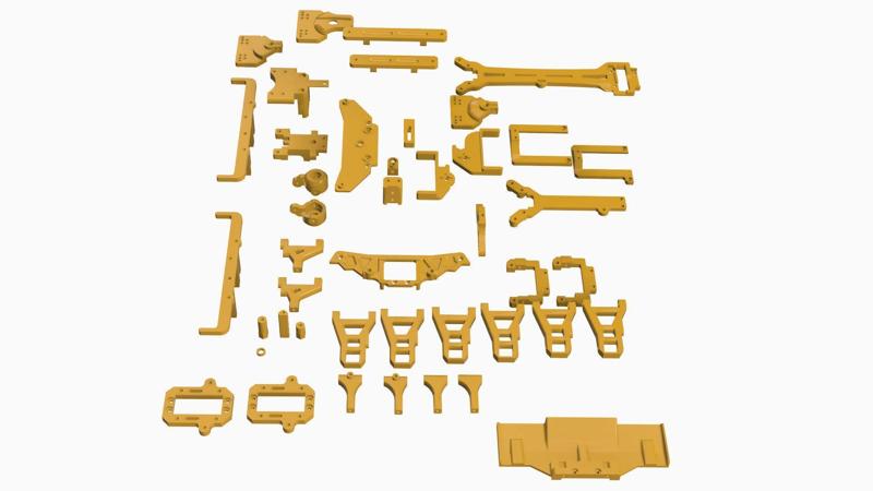 1/10 RC Drift Front suspension repair and RWD conversion kit