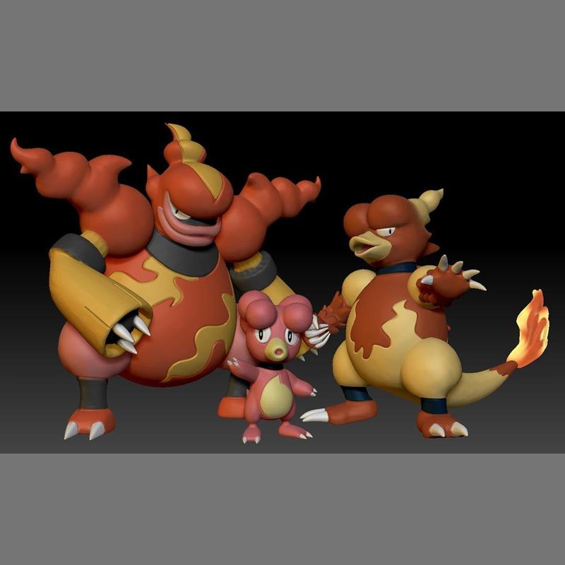Pokemon Magby Magmar Magmortar