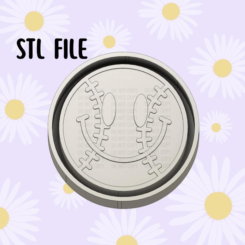 Baseball Smiley Freshie STL