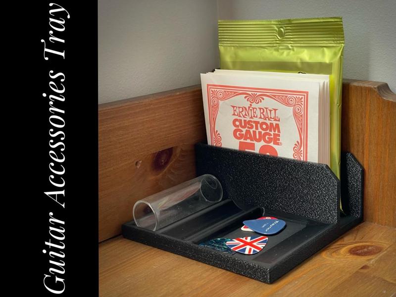 Guitar accessories tray