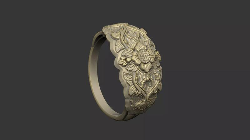 Pattern ring design vintage medieval