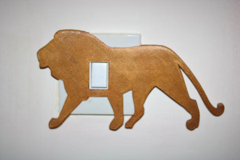 Lion lightswitch cover
