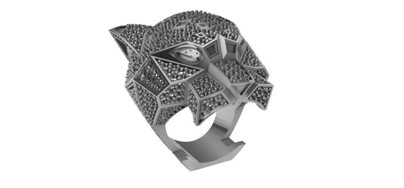 Panther studded Ring Catier