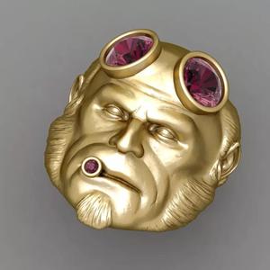 Pink Diamond Antique Gents Signet Ring