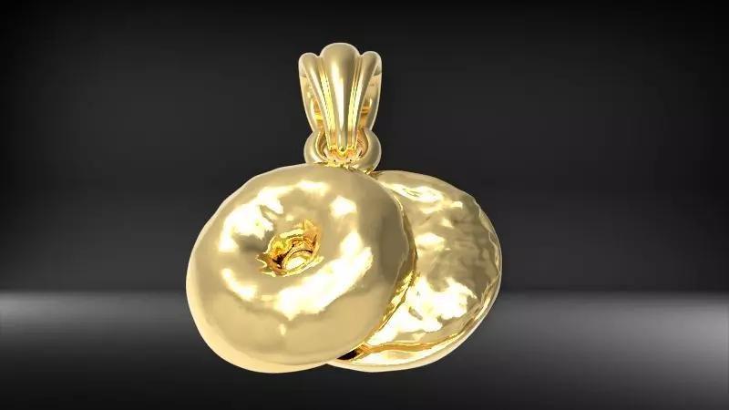 Bagel Pendant Necklace Jewelry