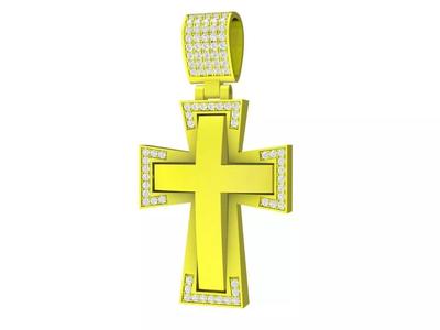 7913 luxury diamond cross pendant