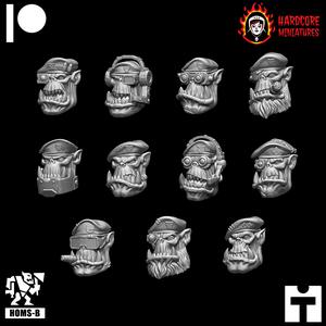 Kommando Orcs Classic Heads in Berets