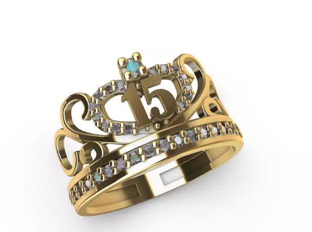 Anillo de 15 para dama-mujer -v-