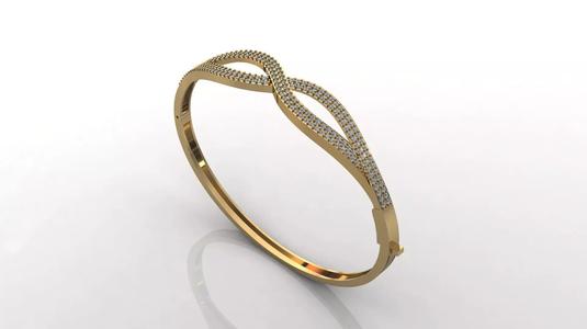 STL 3DM Diamond With Stone Womens Bracelets Women Bracelet