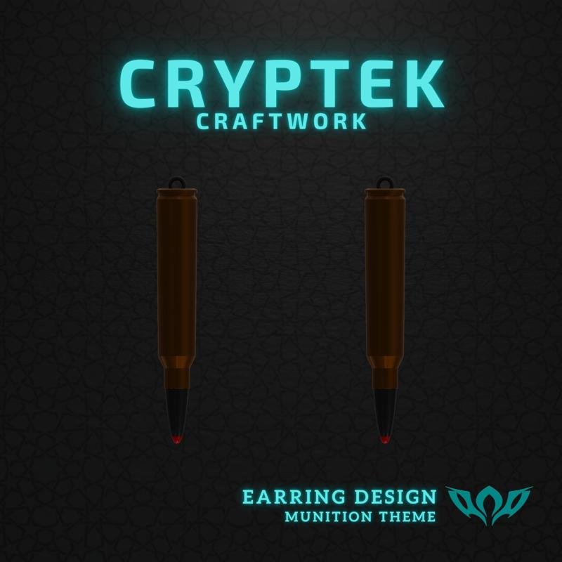 31. 300 Winchester Magnum - Winchester - Magnum Mastery: .300 Winchester Magnum Ammo Earring 3D Print File - Military Ammunition Necklace - Centerfire Cartridge type Ammunition