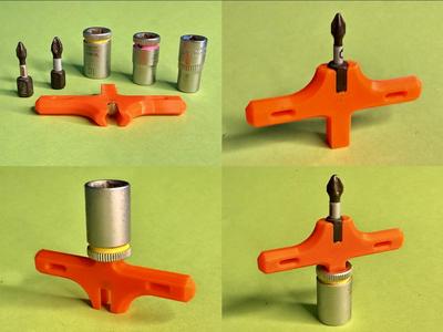 Magnetic micro Bit Hand Holder for 1/4' Bits Nuts