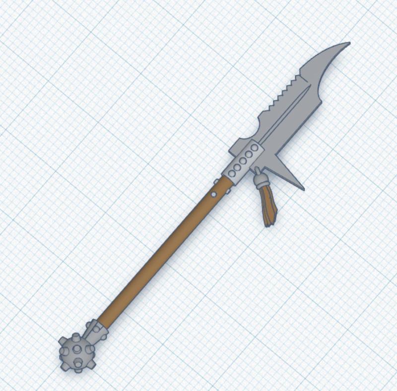 Inquisition Deathworld Veteran Staff For Bashing Grimdark Minis