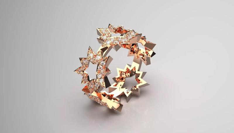 diamond star ring rr0046