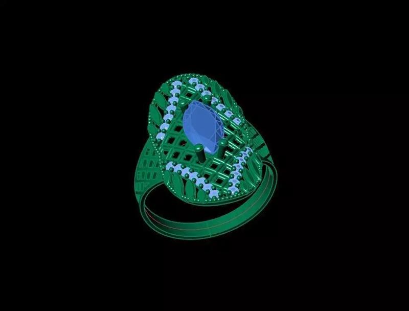 Diamond Arabic Style Ring