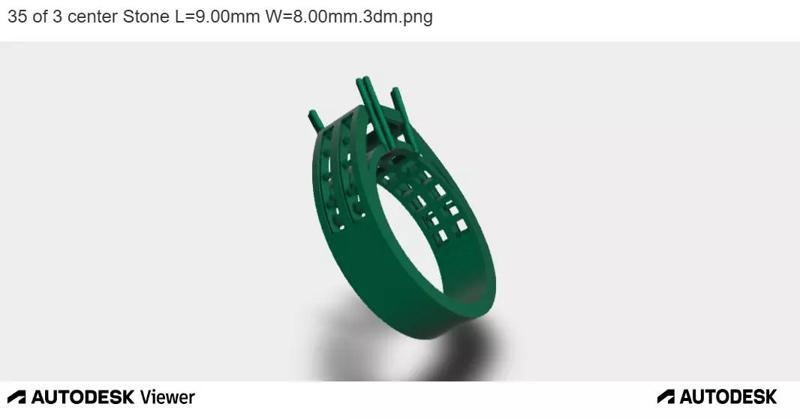 Modern Lattice Gem Ring