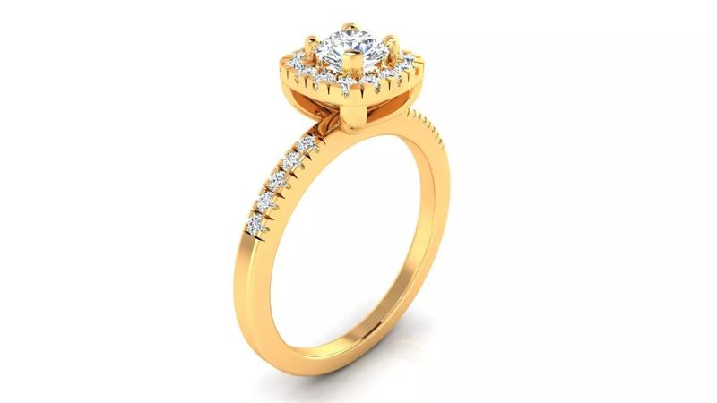 Ring M170 The luxury female ring with gems wedding