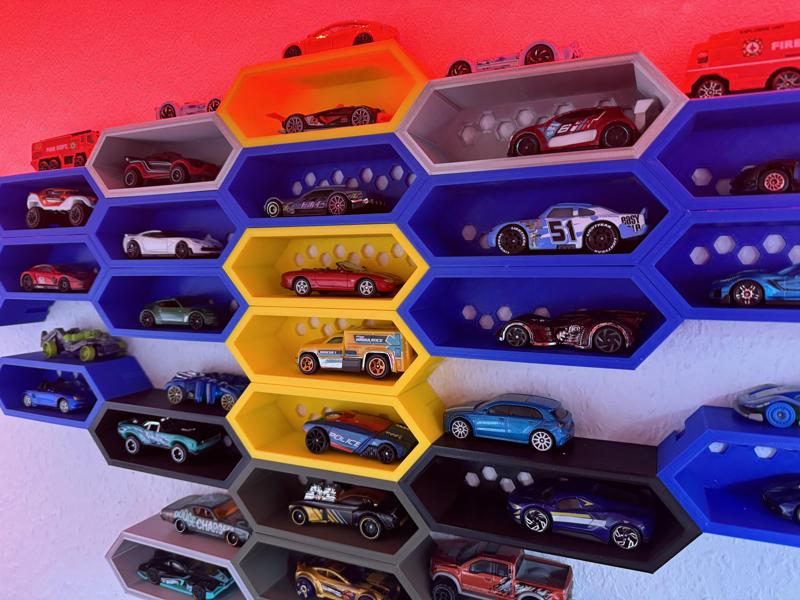 Modular Hot Wheels Honeycomb Organizer