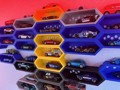 Modular Hot Wheels Honeycomb Organizer