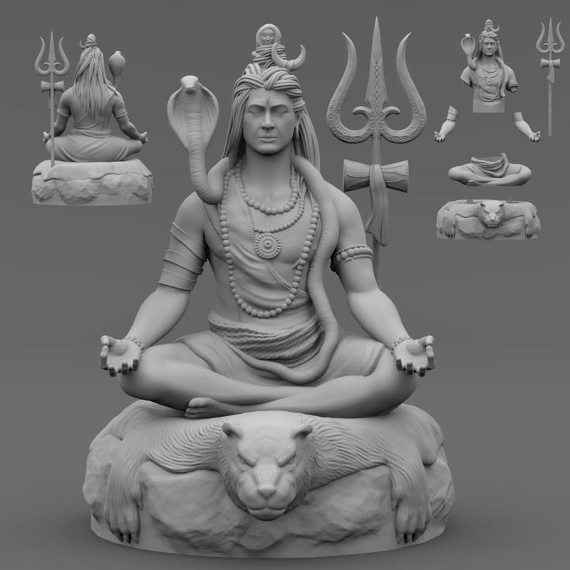 Shiva lord in poses