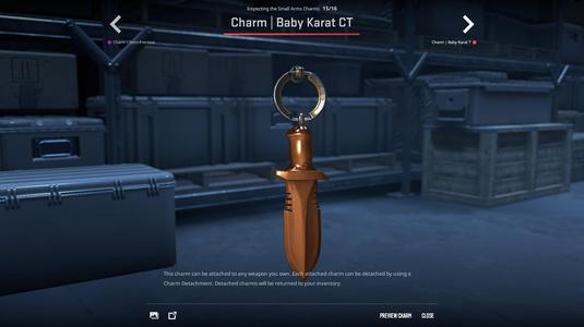 CS:GO/CS2 Baby's Karat CT knife keychain