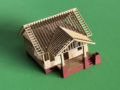 BUNGALOW UNDER CONSTRUCTION HO SCALE