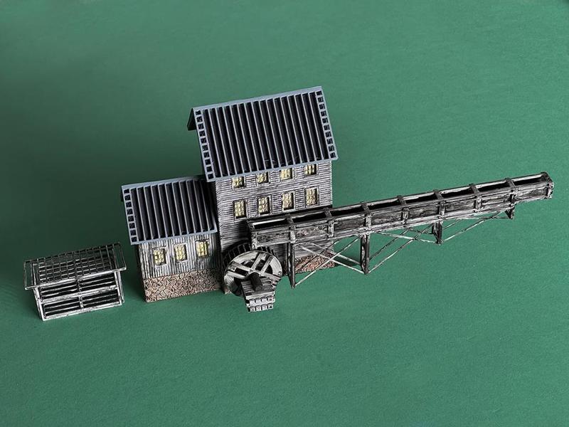 OLD SAWMILL W WATER WHEEL