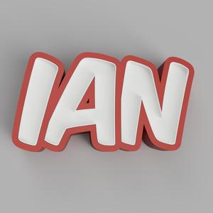 IAN - LED LAMP WITH NAME (NAMELED)