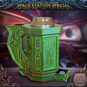 Space Station Special - Dice Tower & Can Holder in one!